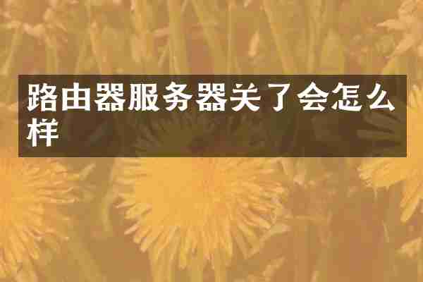 路由器服务器关了会怎么样