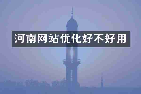 河南网站优化好不好用