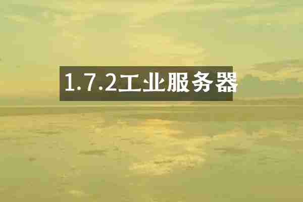1.7.2工业服务器