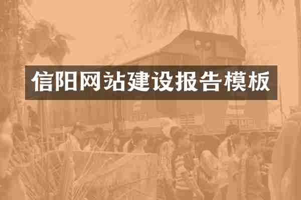信阳网站建设报告模板