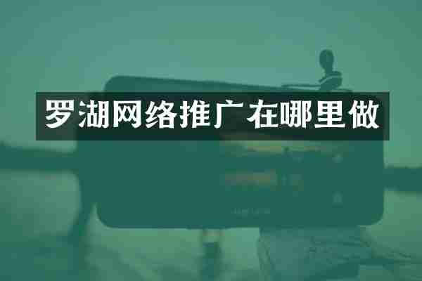 罗湖网络推广在哪里做