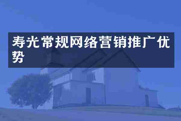 寿光常规网络营销推广优势