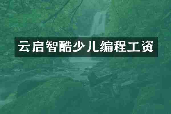 云启智酷少儿编程工资
