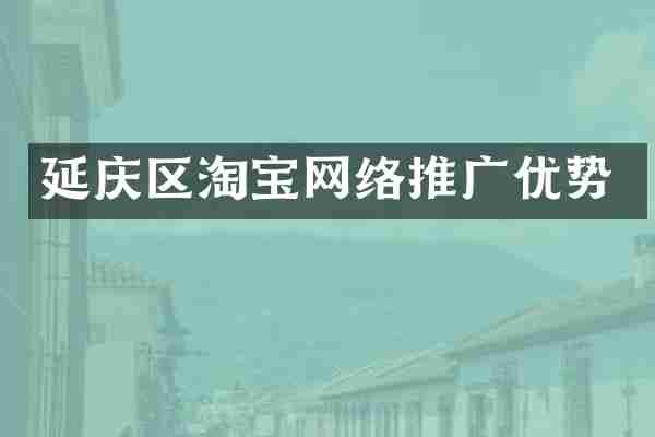 延庆区淘宝网络推广优势