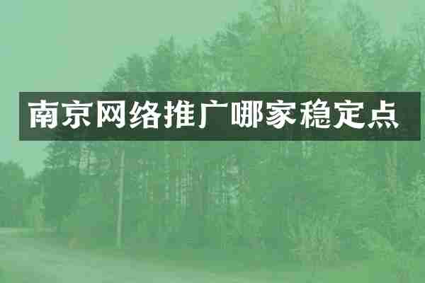 南京网络推广哪家稳定点