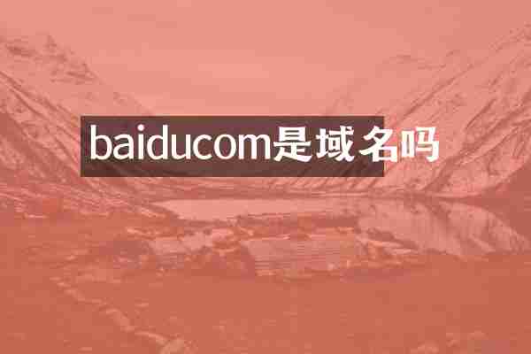 baiducom是域名吗