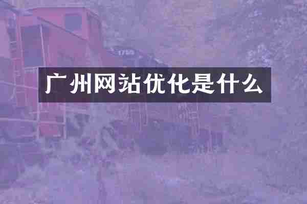 广州网站优化是什么