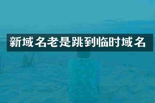 新域名老是跳到临时域名