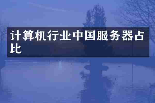 计算机行业中国服务器占比