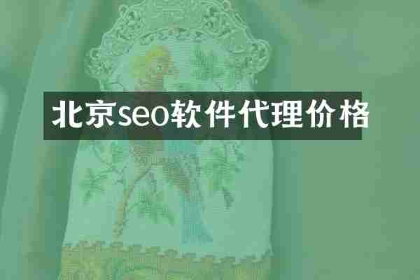北京seo软件代理价格