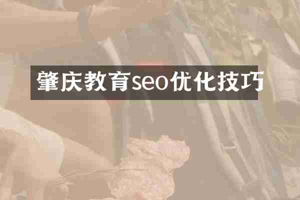 肇庆教育seo优化技巧