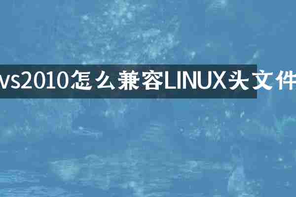 vs2010怎么兼容LINUX头文件