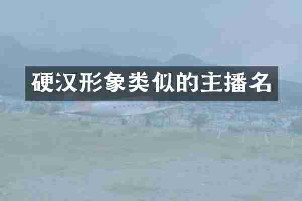 硬汉形象类似的主播名