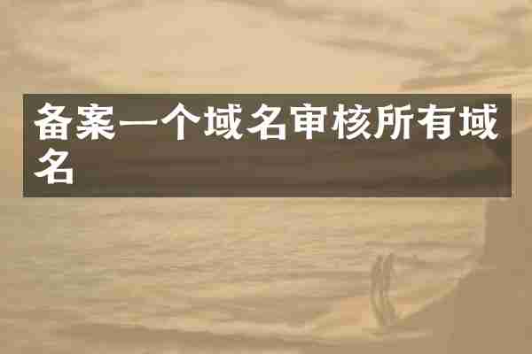备案一个域名审核所有域名