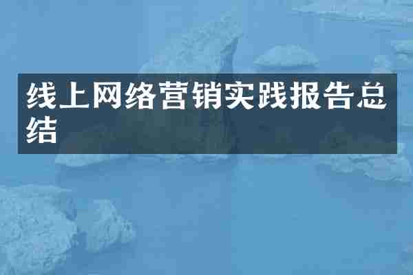 线上网络营销实践报告总结
