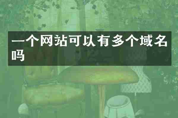 一个网站可以有多个域名吗