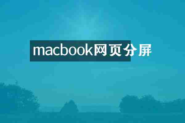 macbook网页分屏