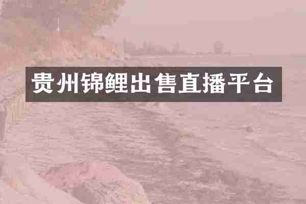 贵州锦鲤出售直播平台