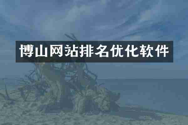 博山网站排名优化软件