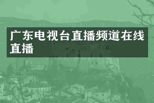 广东电视台直播频道在线直播