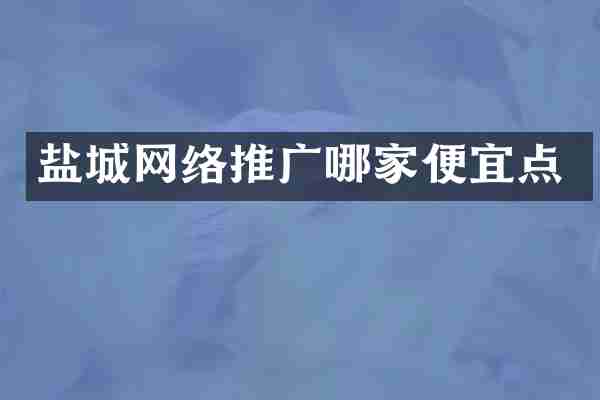 盐城网络推广哪家便宜点