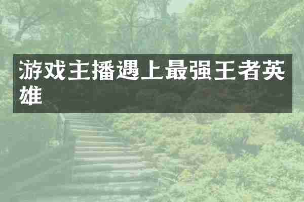 游戏主播遇上最强王者英雄