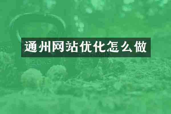 通州网站优化怎么做