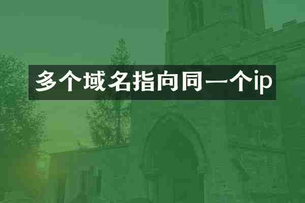 多个域名指向同一个ip