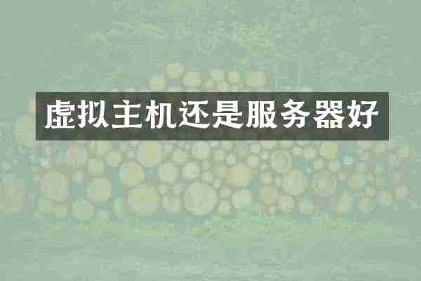 虚拟主机还是服务器好