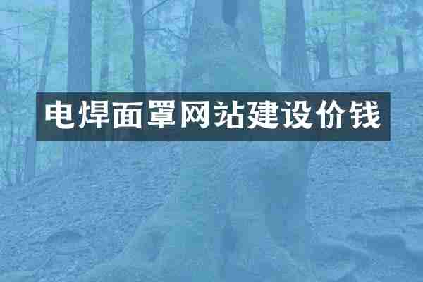 电焊面罩网站建设价钱