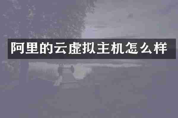 阿里的云虚拟主机怎么样