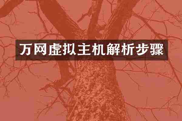 万网虚拟主机解析步骤