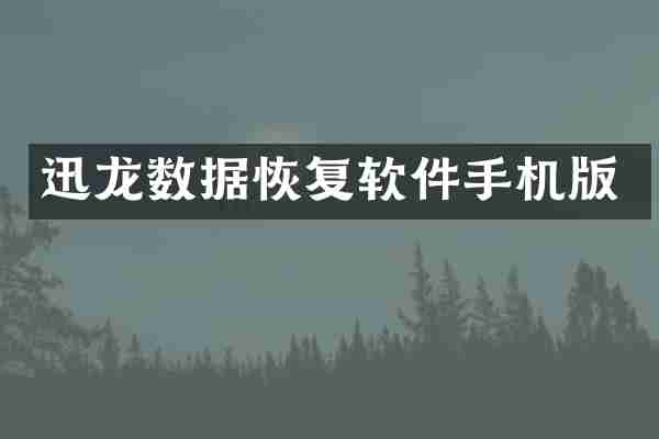 迅龙数据恢复软件手机版