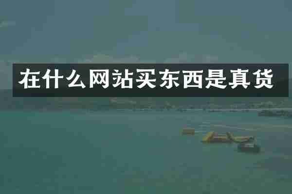 在什么网站买东西是真货