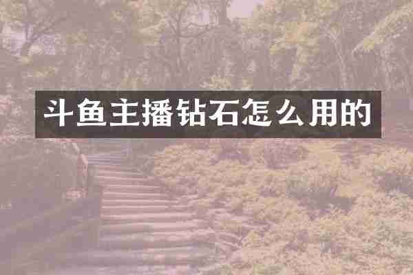 斗鱼主播钻石怎么用的