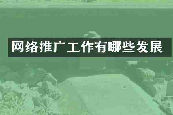 网络推广工作有哪些发展