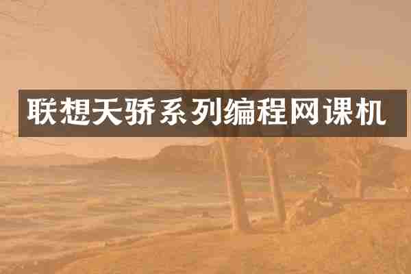 联想天骄系列编程网课机