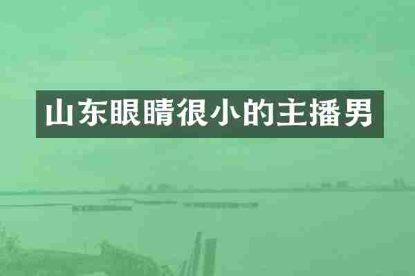 山东眼睛很小的主播男