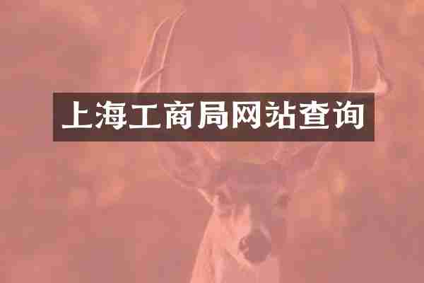 上海工商局网站查询