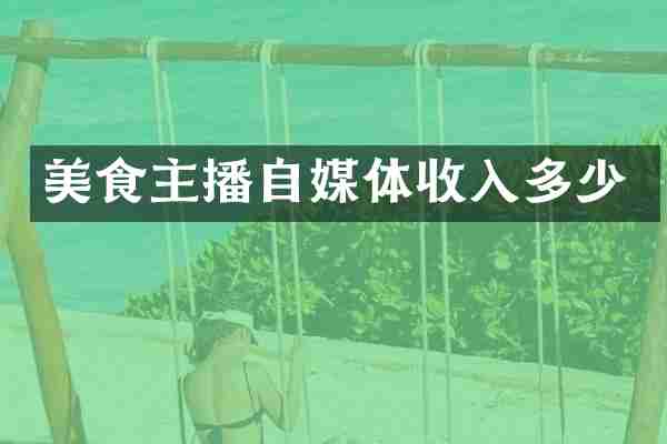 美食主播自媒体收入多少