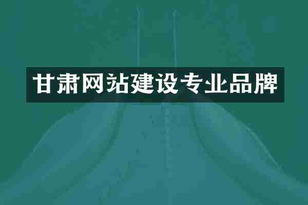 甘肃网站建设专业品牌