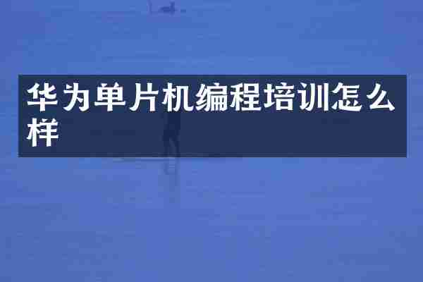 华为单片机编程培训怎么样