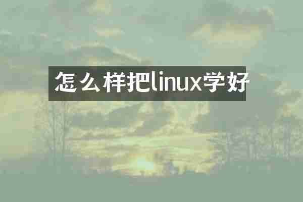 怎么样把linux学好