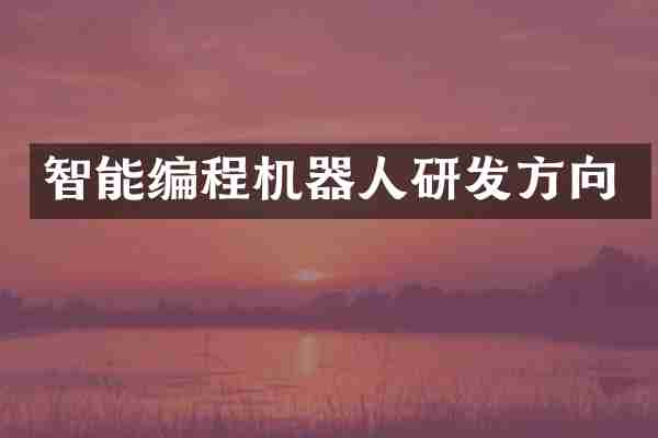 智能编程机器人研发方向