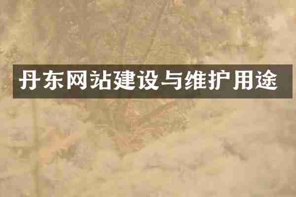 丹东网站建设与维护用途