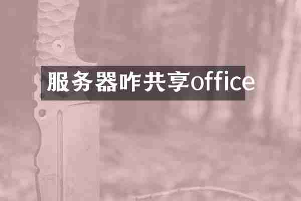 服务器咋共享office