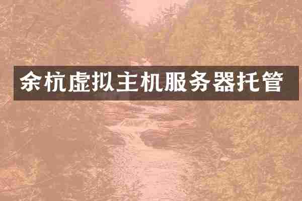 余杭虚拟主机服务器托管