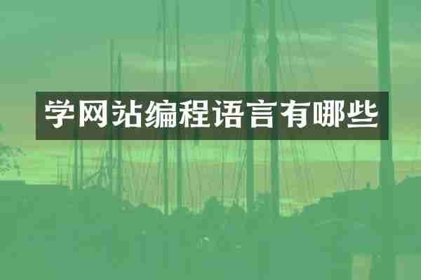 学网站编程语言有哪些