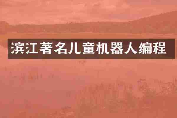 滨江著名儿童机器人编程