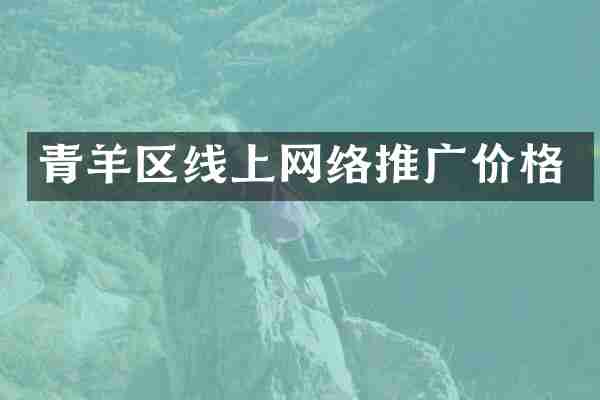 青羊区线上网络推广价格
